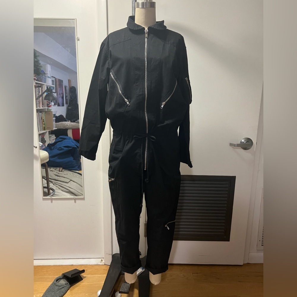 Dolls kill-Current Mood Black utility jumpsuit